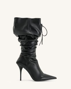 Alternative view of Olivia Leather High Heel Boots - Black