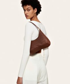 Alternative view of Ruby Shoulder Bag - Umber Croc