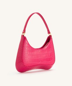 Alternative view of Ruby Shoulder Bag - Magenta Croc