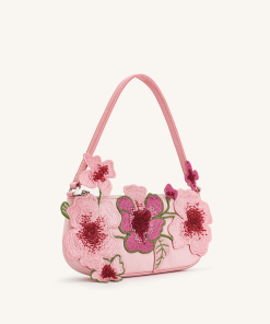Alternative view of Leona Bead Embellished Shoulder Bag - Pink