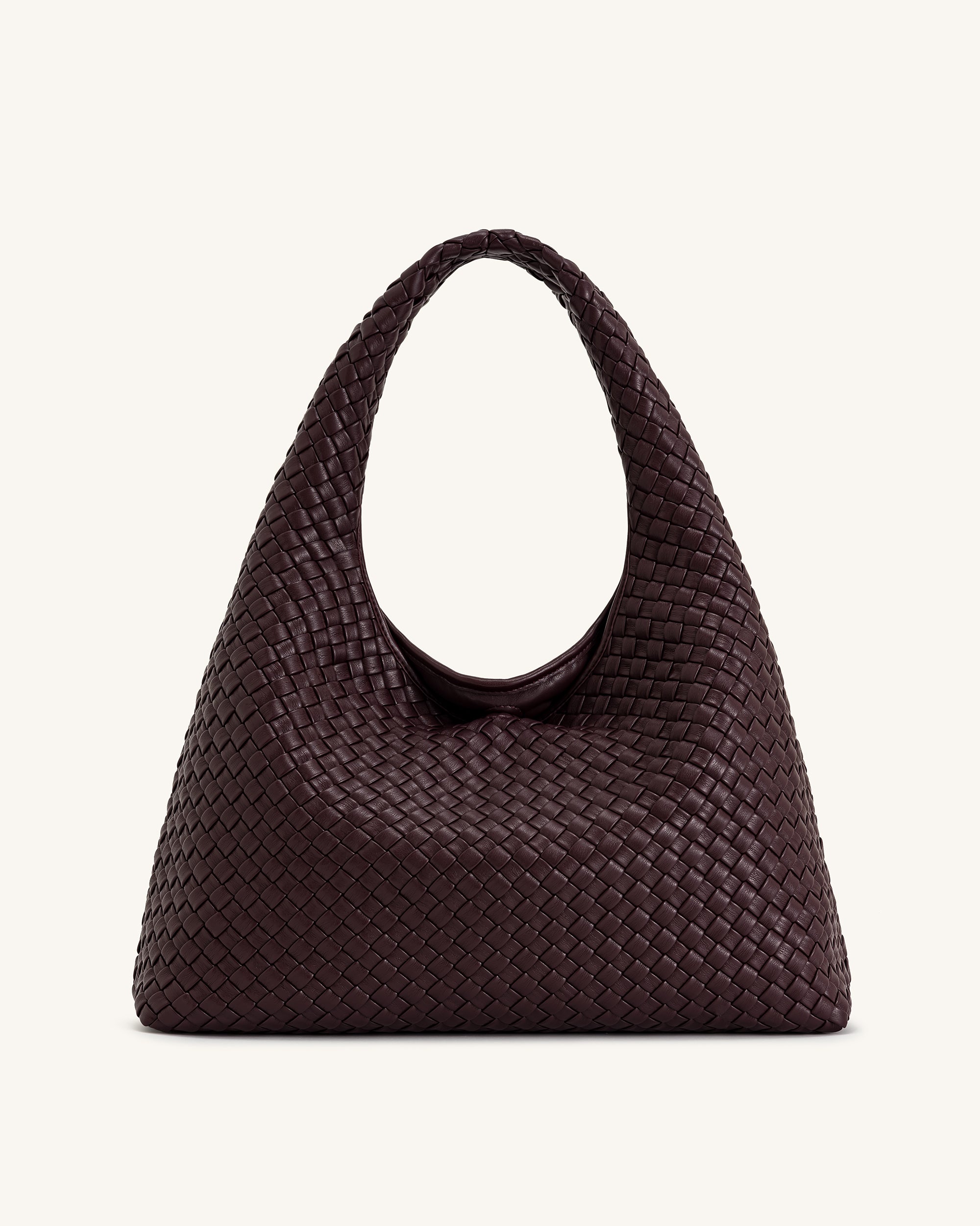 Iaura Woven Shoulder Bag - Deep Burgundy - Image 3