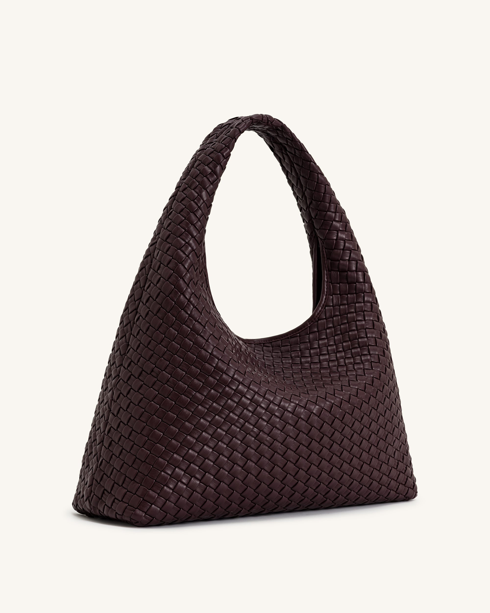 Iaura Woven Shoulder Bag - Deep Burgundy - Image 2