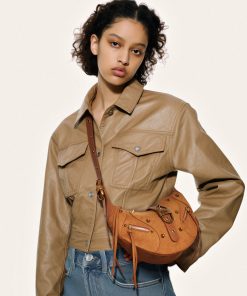 Alternative view of Tessa Suede Shoulder Bag - Camel