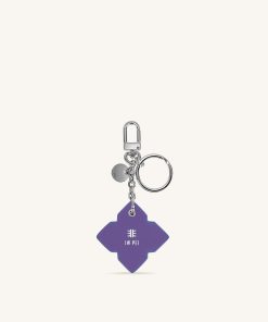 Alternative view of Rhombus Bag Charm And Key Holder - Purple & Classic Blue