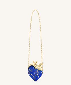Alternative view of Maren Artificial Crystal Heart Shaped Bag - Cobalt Blue