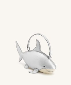 Alternative view of Nerys Shark Look Top Handle Bag - Silver