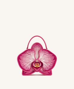 Flora Orchid Shaped Top Handle Bag - Pink