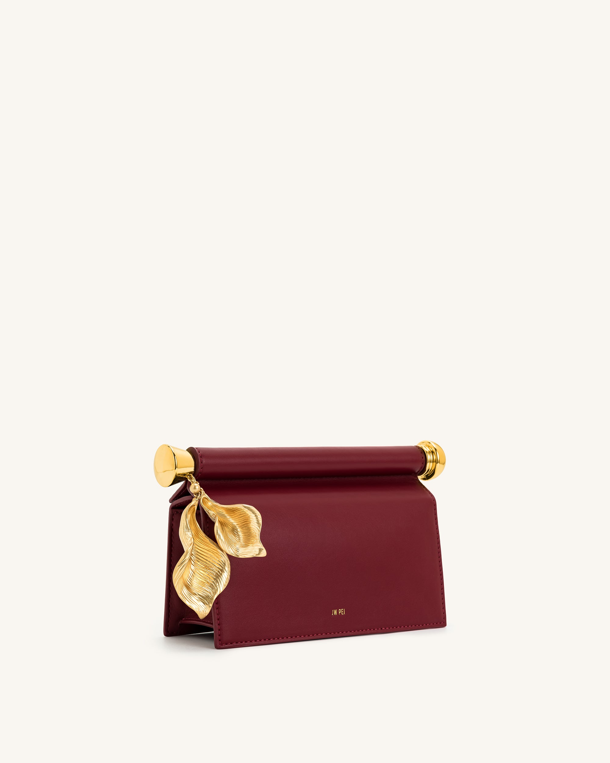 Holly Metal Pendant Embellished Clutch - Claret - Image 3