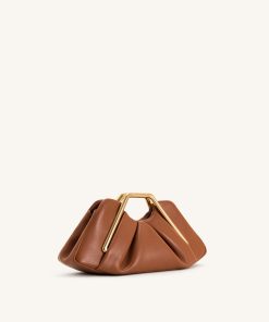 Alternative view of Lila Metal Frame Clutch - Brown