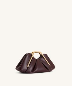 Alternative view of Lila Metal Frame Clutch - Burgundy