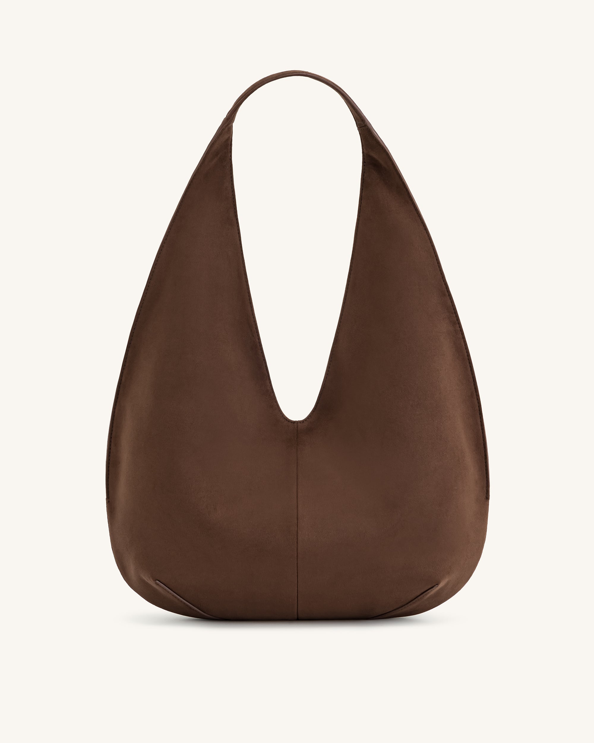 Dara Faux Suede Hobo Bag - Mocha Brown - Image 4