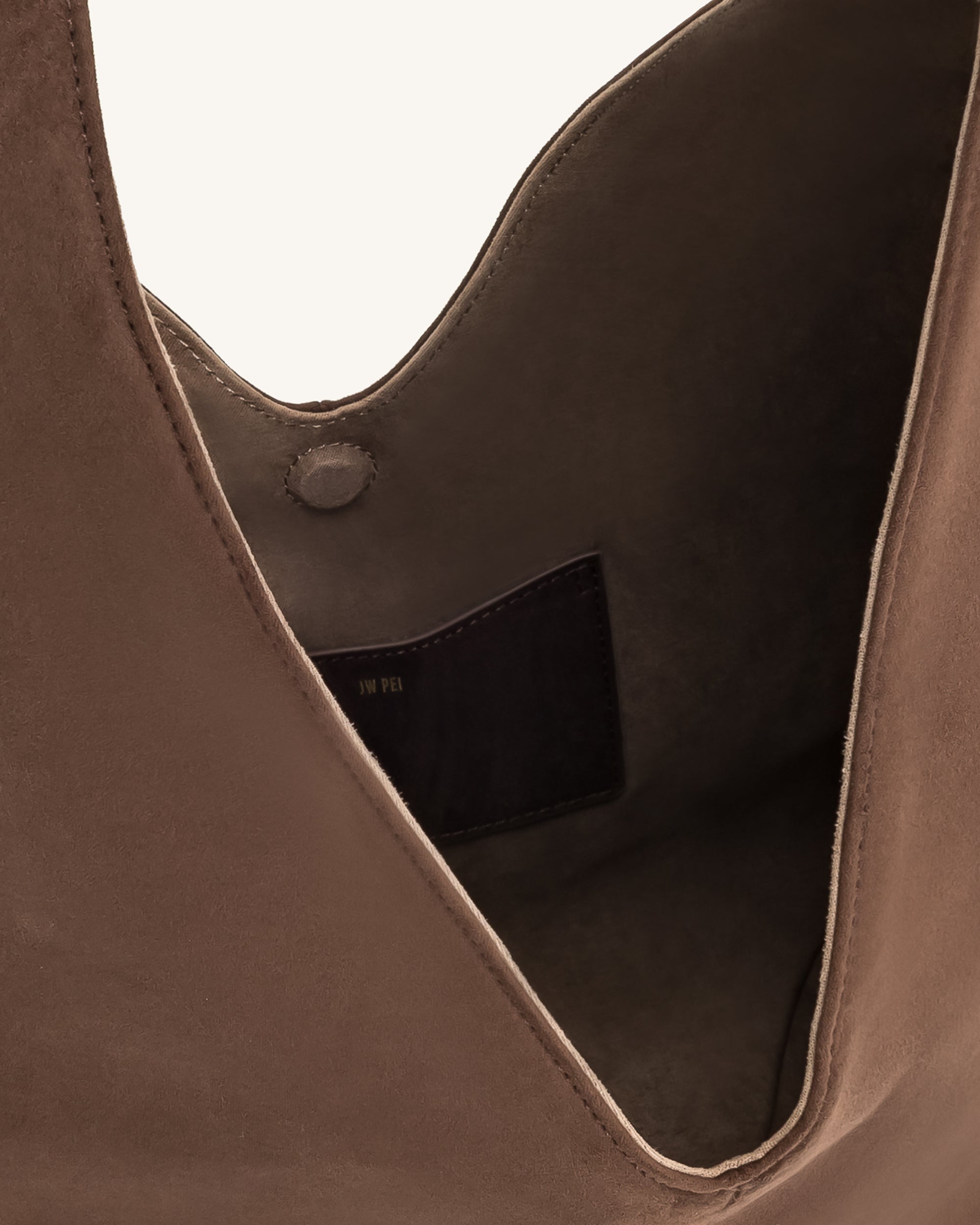 Dara Faux Suede Hobo Bag - Mocha Brown - Image 5