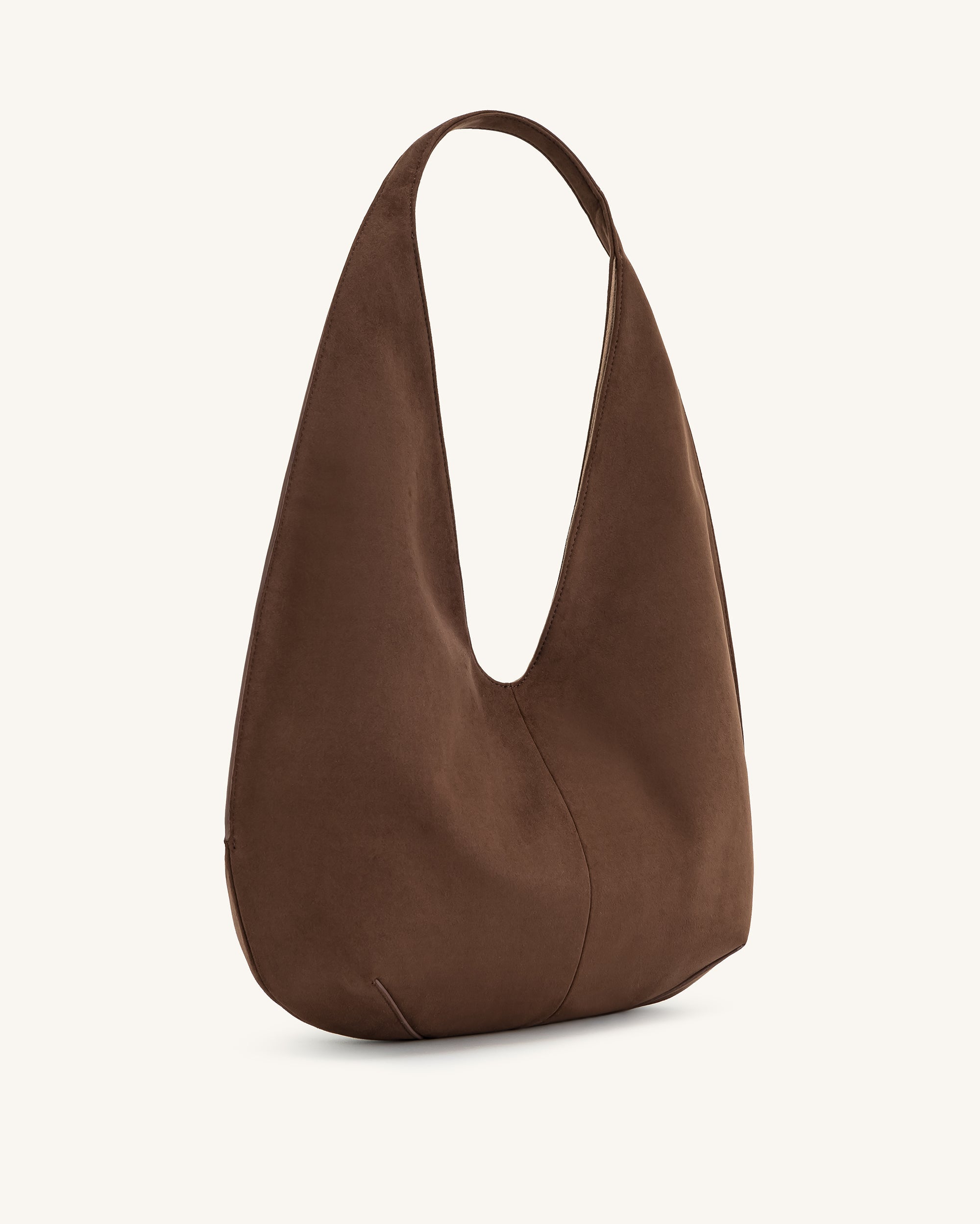 Dara Faux Suede Hobo Bag - Mocha Brown - Image 3