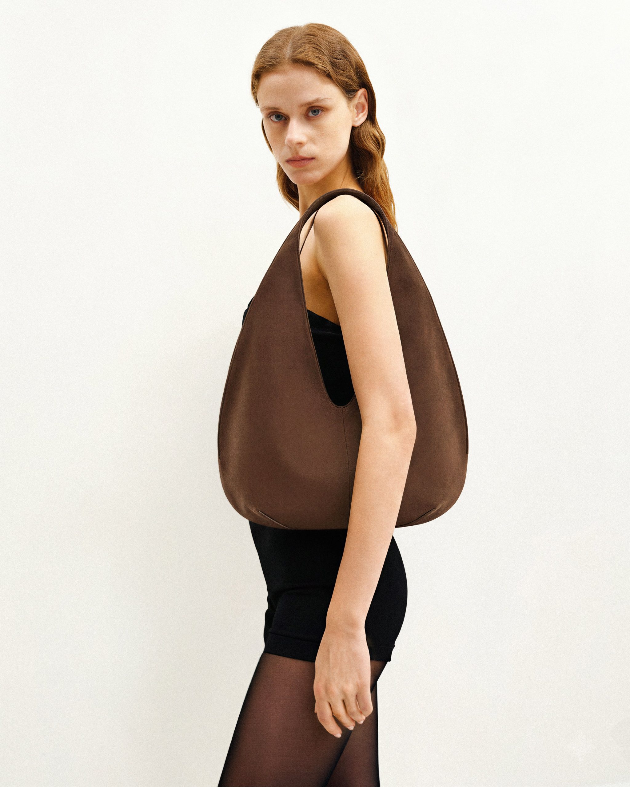 Dara Faux Suede Hobo Bag - Mocha Brown - Image 2