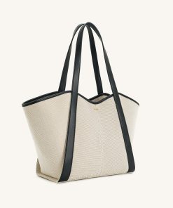 Alternative view of Kiana Large Capacity Tote Bag - Black Canvas