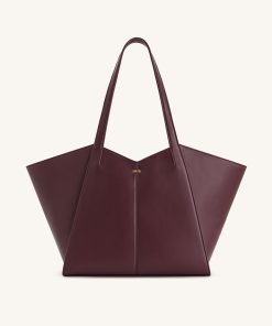 Kiana Large Capacity Tote Bag - Deep Claret