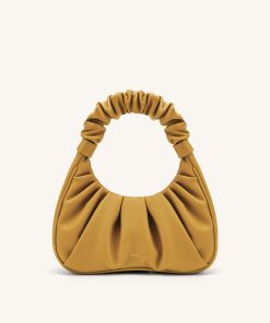 Gabbi Ruched Hobo Handbag - Beer