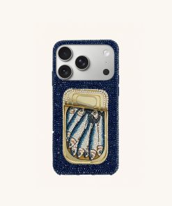 Sardine Tin Artificial Crystal Phone Case - Blue