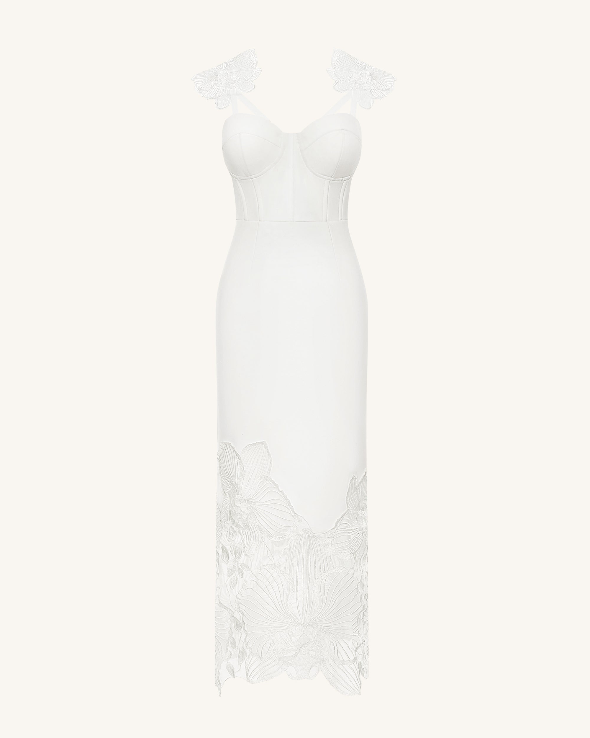 Orchid Embroidered Corset Dress - White - Image 2