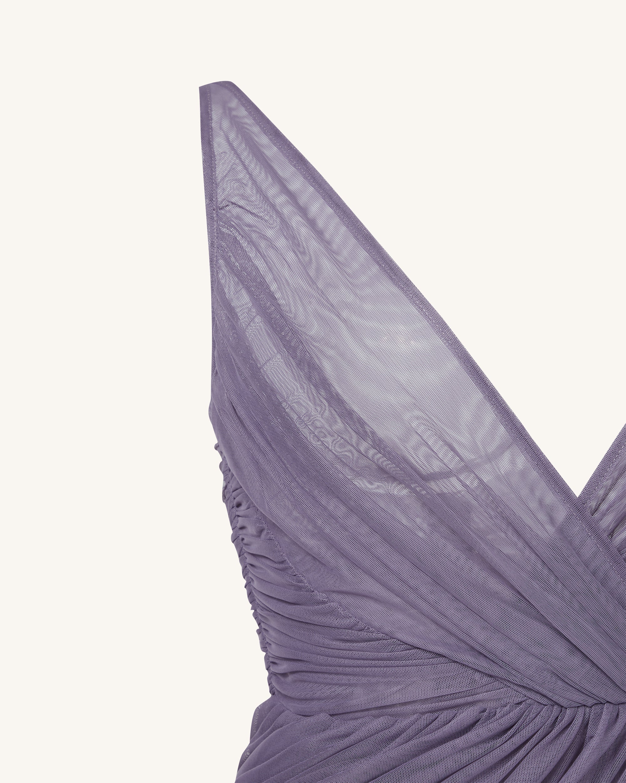 Luna Flowing Mesh Gown - Lavender - Image 6