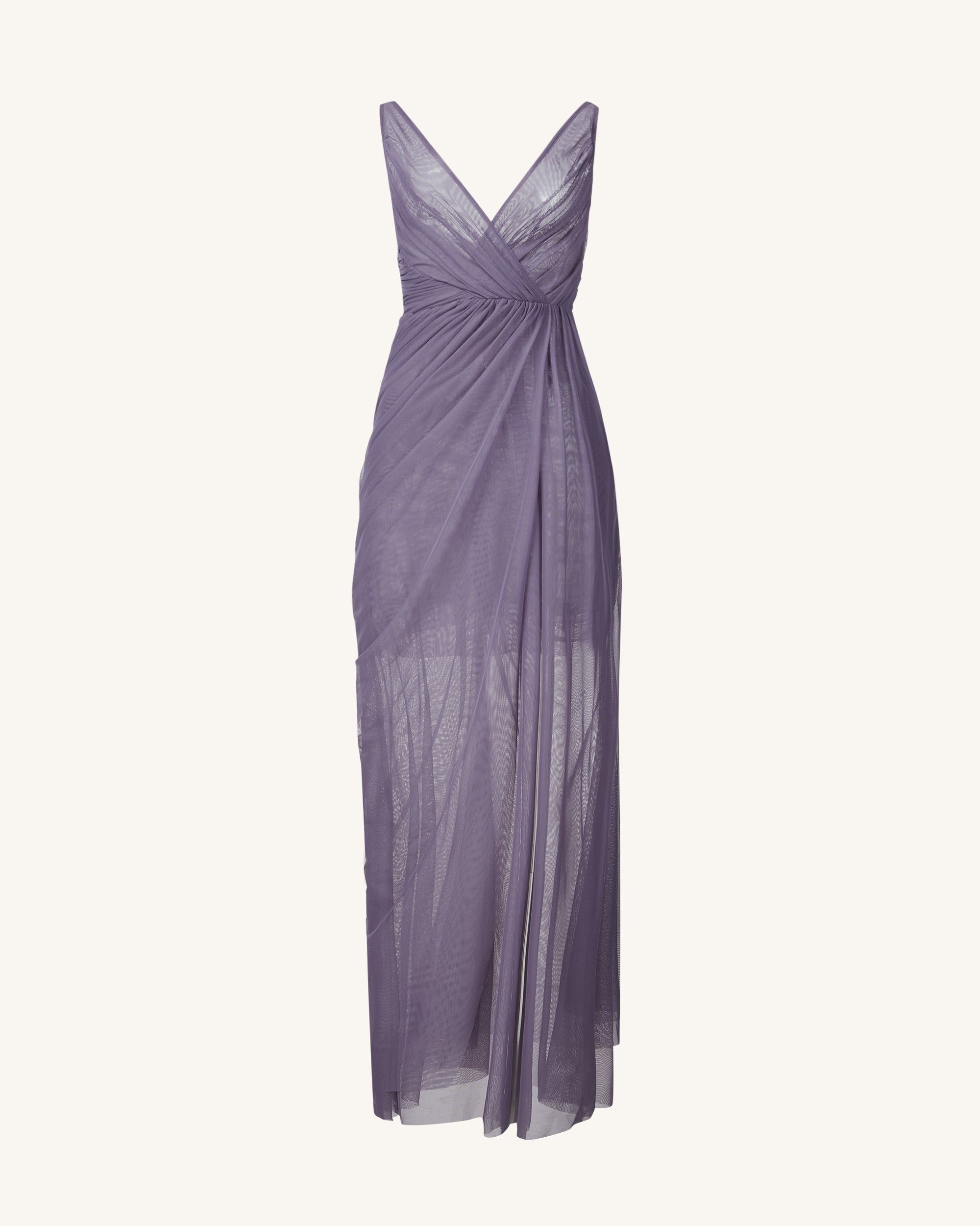 Luna Flowing Mesh Gown - Lavender - Image 3