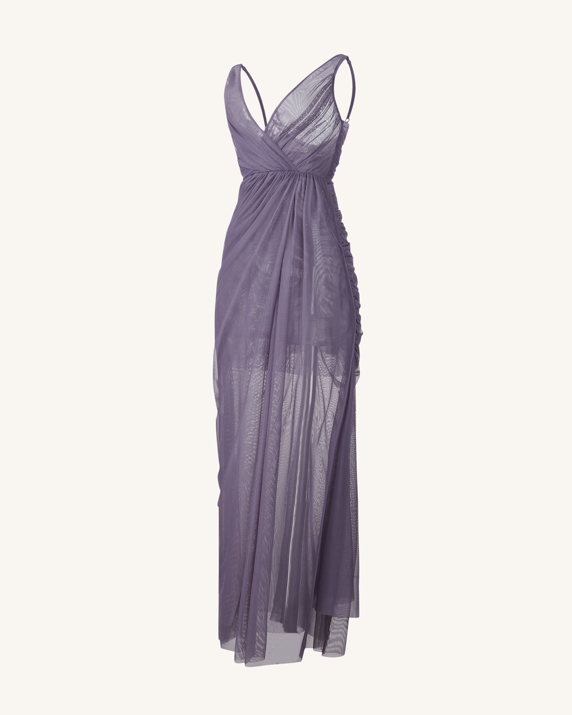 Luna Flowing Mesh Gown - Lavender - Image 4