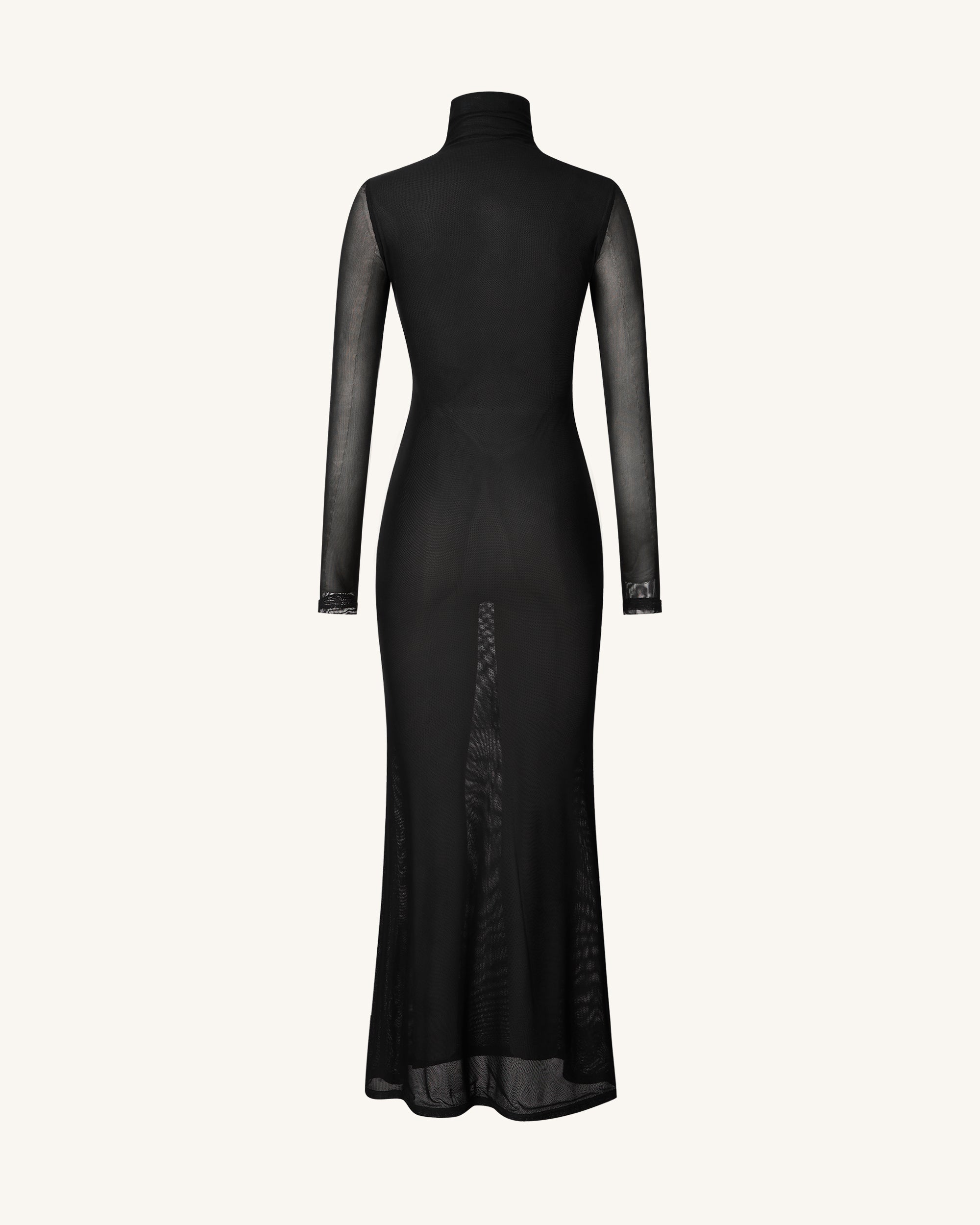 Eva Body Print Mesh Dress - Black and White - Image 6