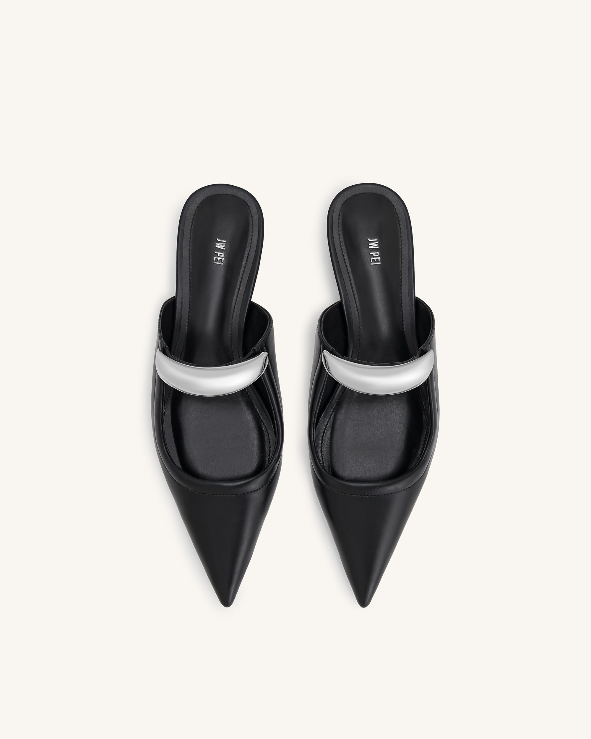 Helena Pierced Mules - Black - Image 4