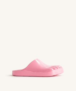 Hayley Toe Model Flat Mules - Pink