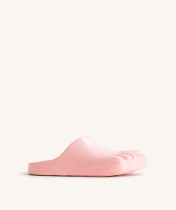 Hayley Toe Model Flat Mules - Pink Beige