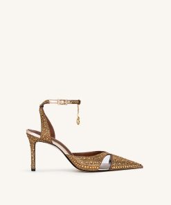 Haidi Artificial Crystal Pumps - Brown