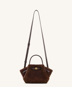 Alternative view of Hana Mini Faux Fur Tote Bag - Dark Brown