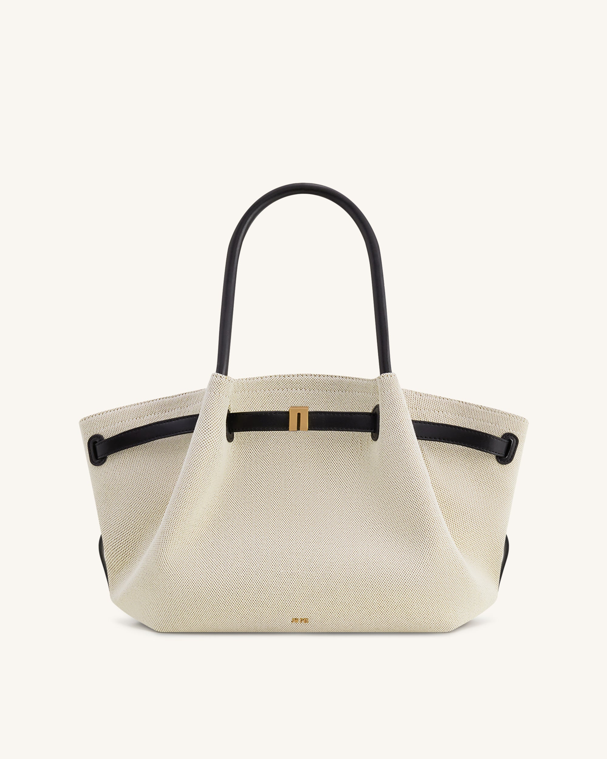 Hana Medium Tote Bag - Black Canvas - Image 2