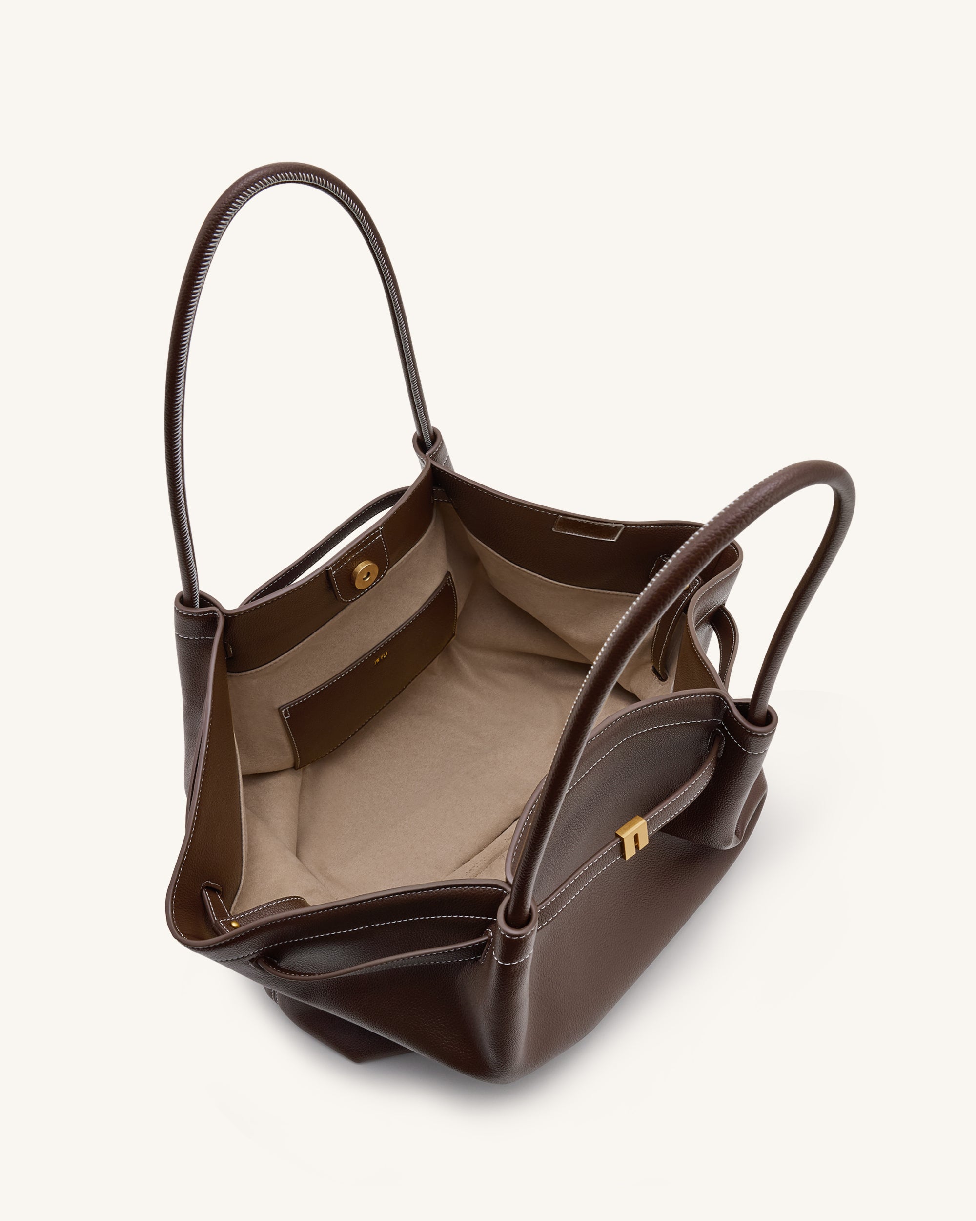 Hana Large Tote Bag - Dark Brown - Image 6