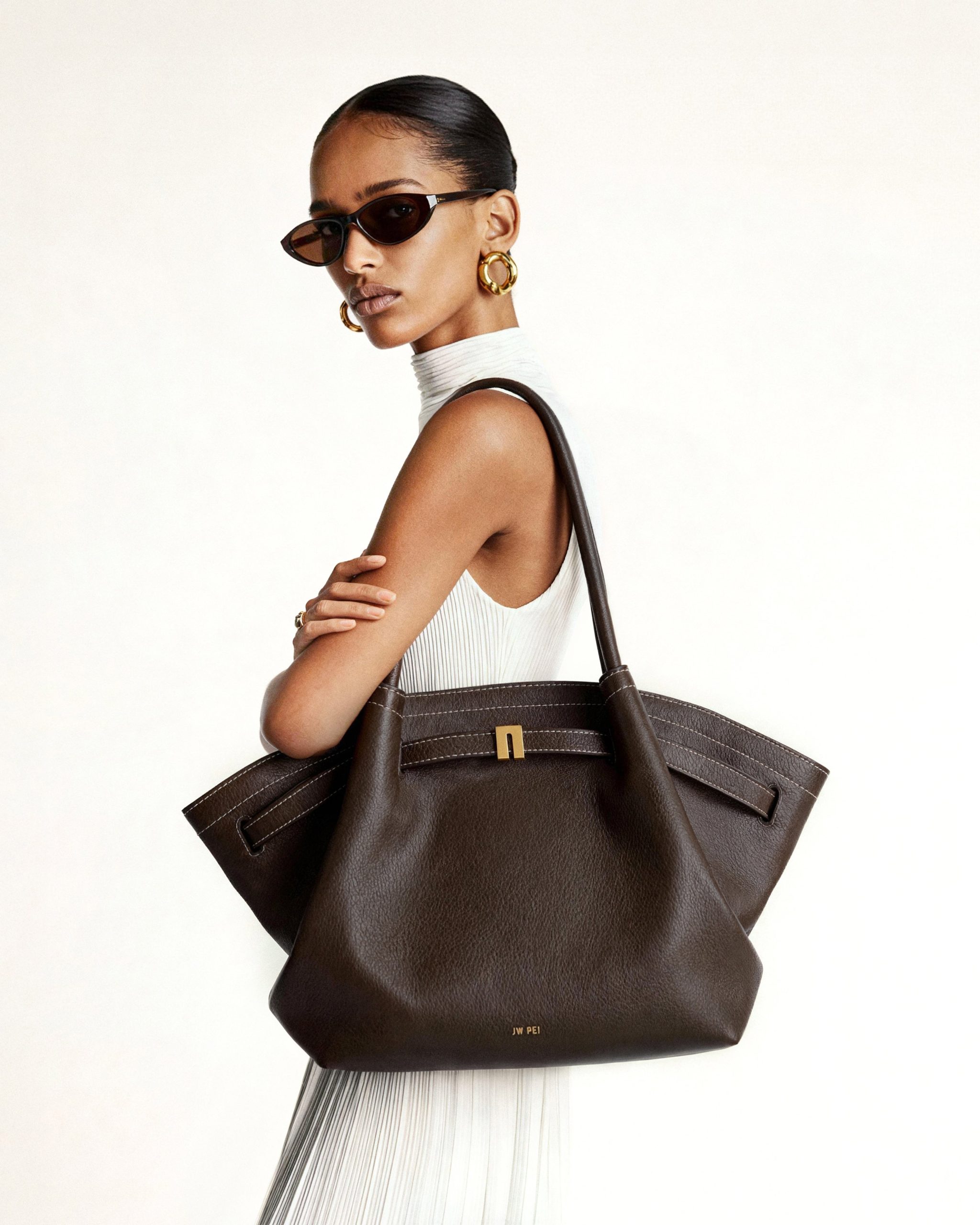 Hana Large Tote Bag - Dark Brown - Image 2