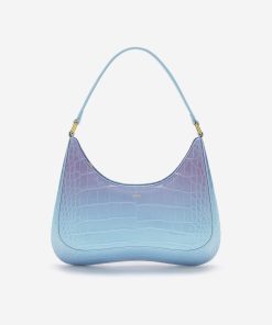 Ruby Shoulder Bag -  Blue & Purple Gradient Croc