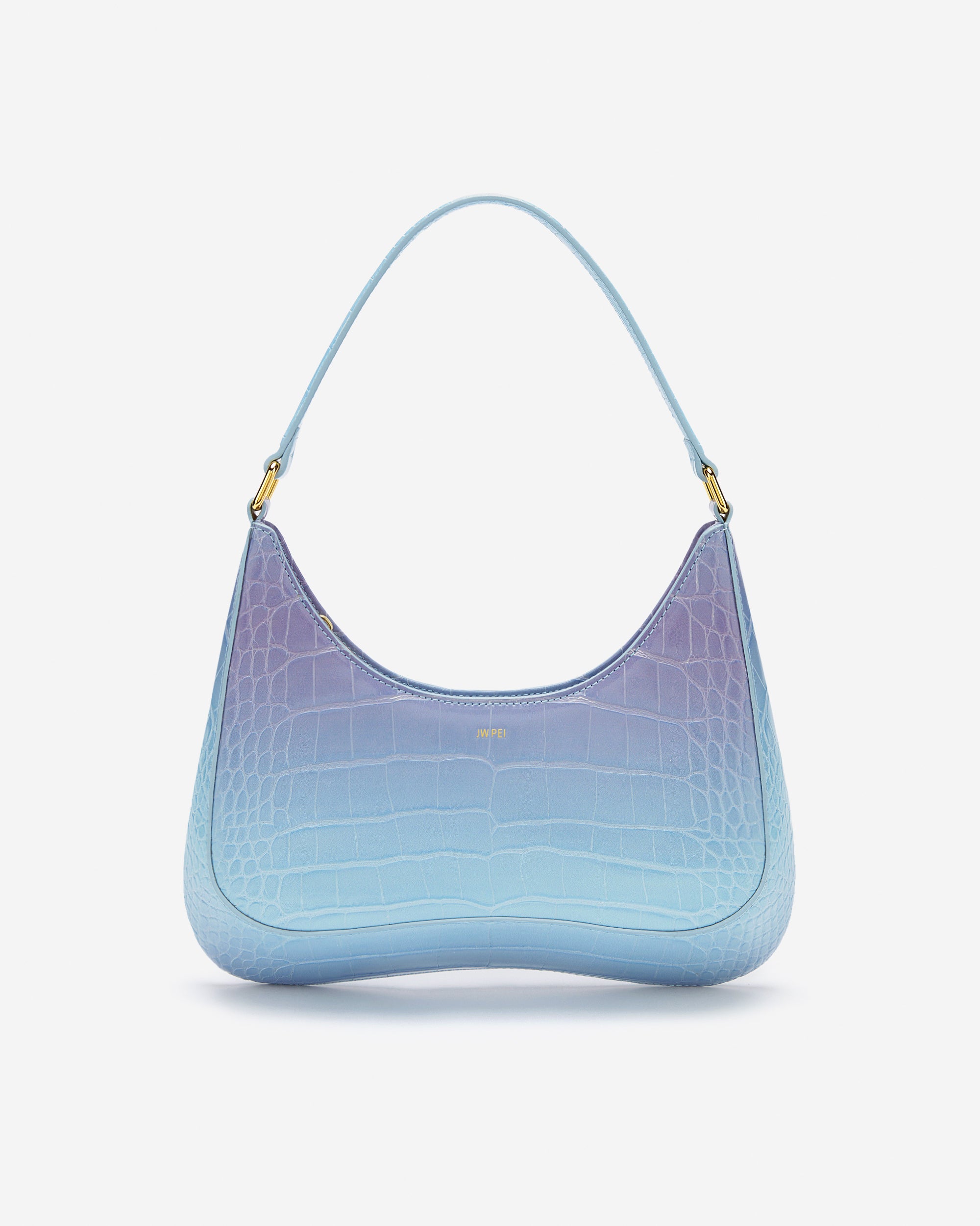 Ruby Shoulder Bag - Blue & Purple Gradient Croc