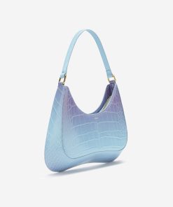 Alternative view of Ruby Shoulder Bag -  Blue & Purple Gradient Croc