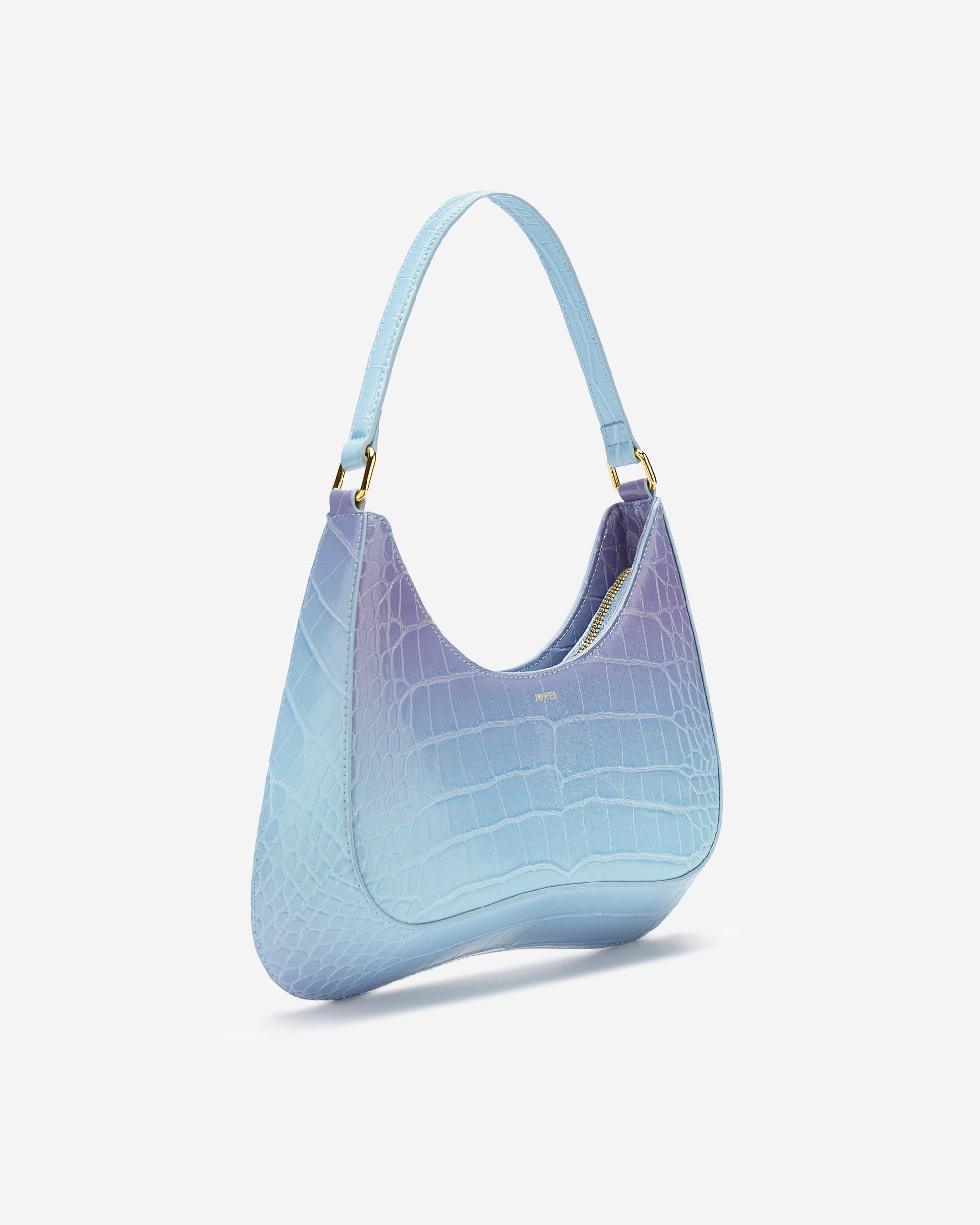 Ruby Shoulder Bag - Blue & Purple Gradient Croc - Image 2