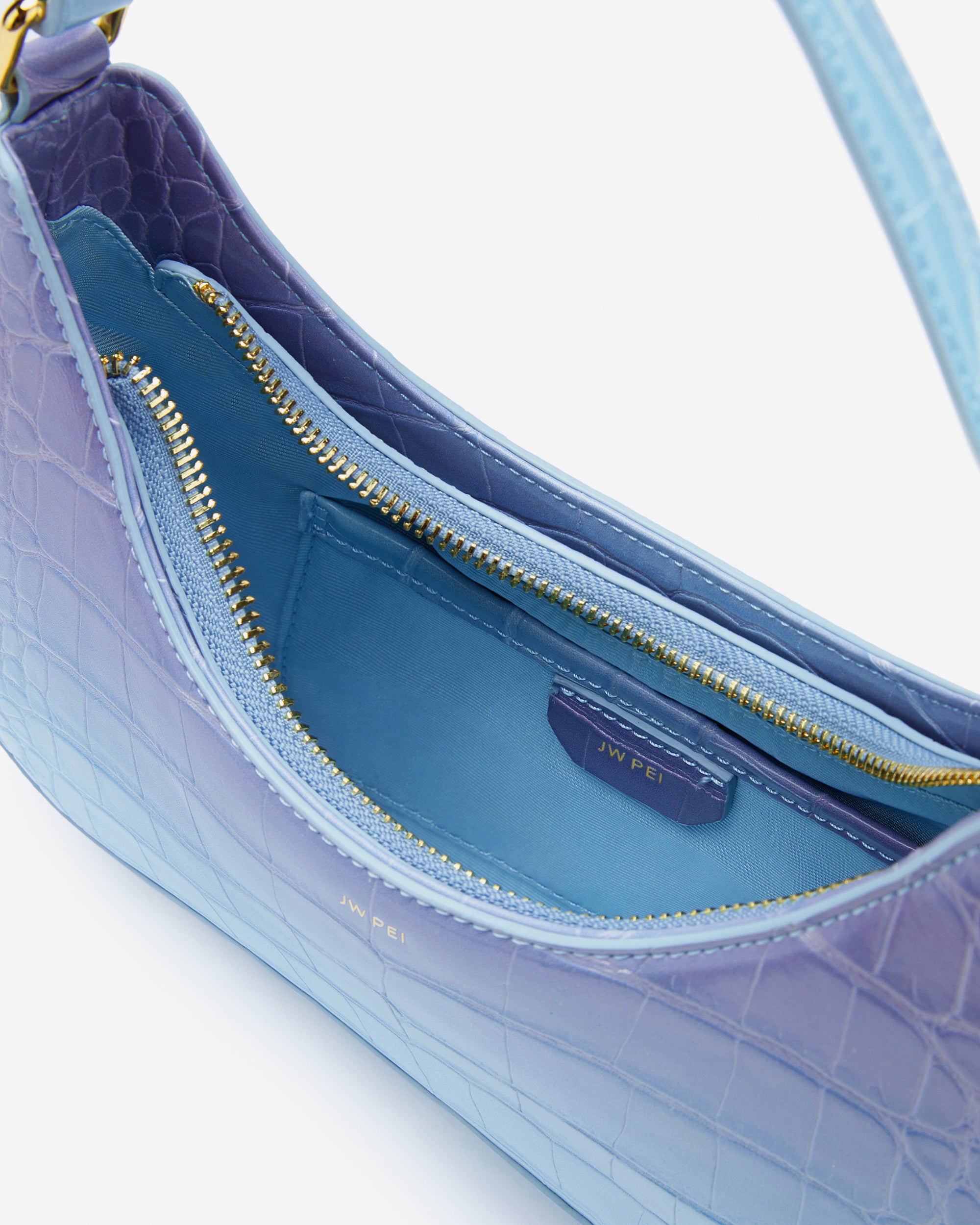 Ruby Shoulder Bag - Blue & Purple Gradient Croc - Image 4