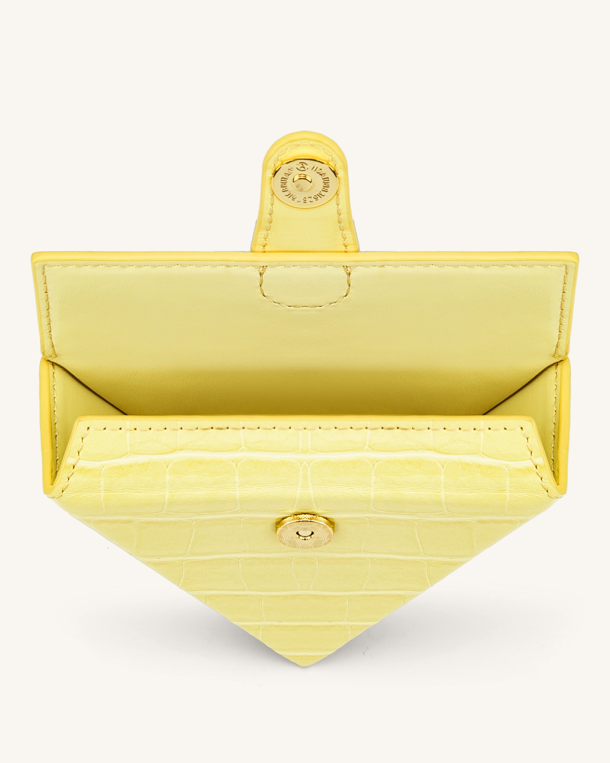 Triangle Mini Box - Light Yellow Croc - Image 4