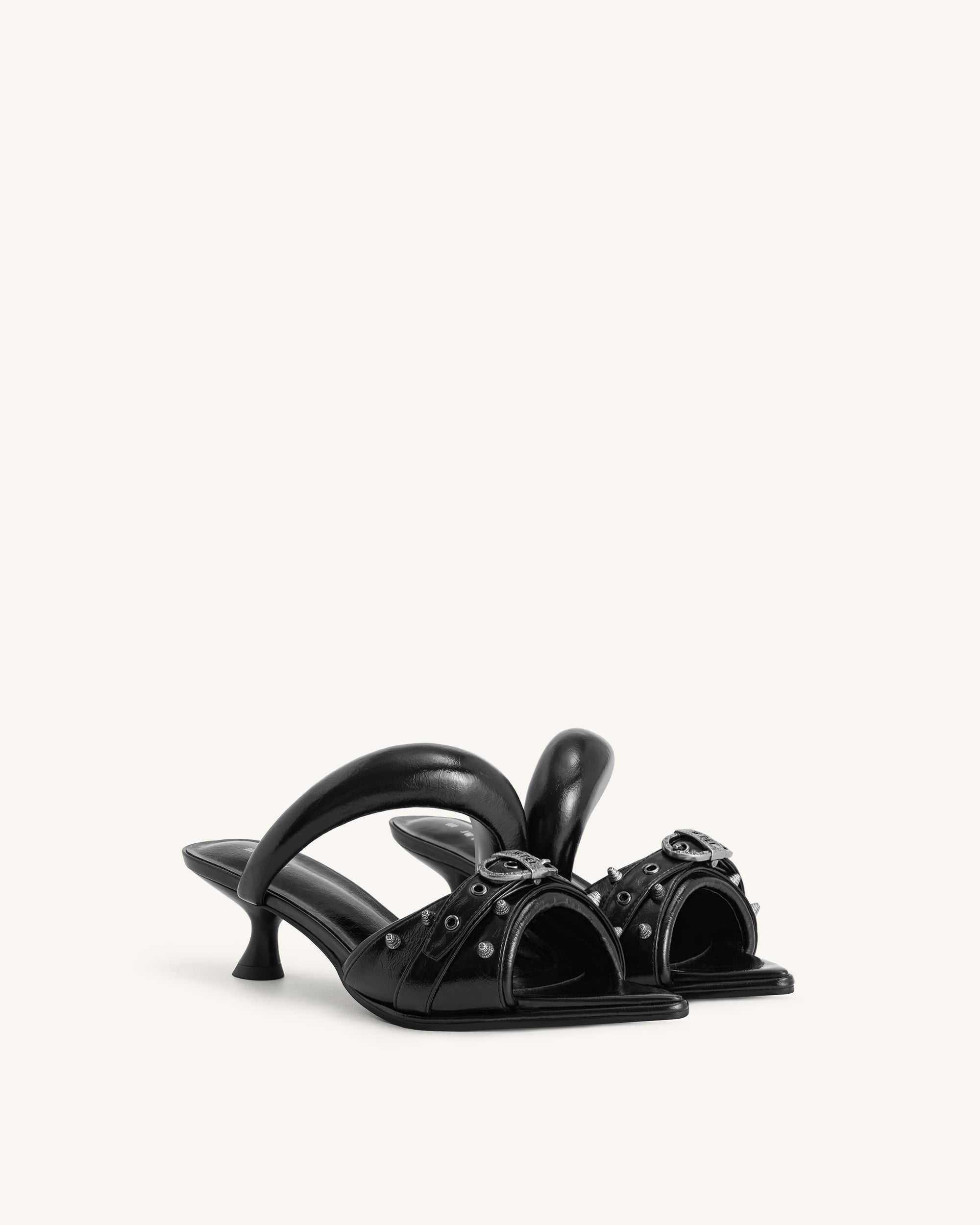 Sara Studded Mule - Black - Image 3