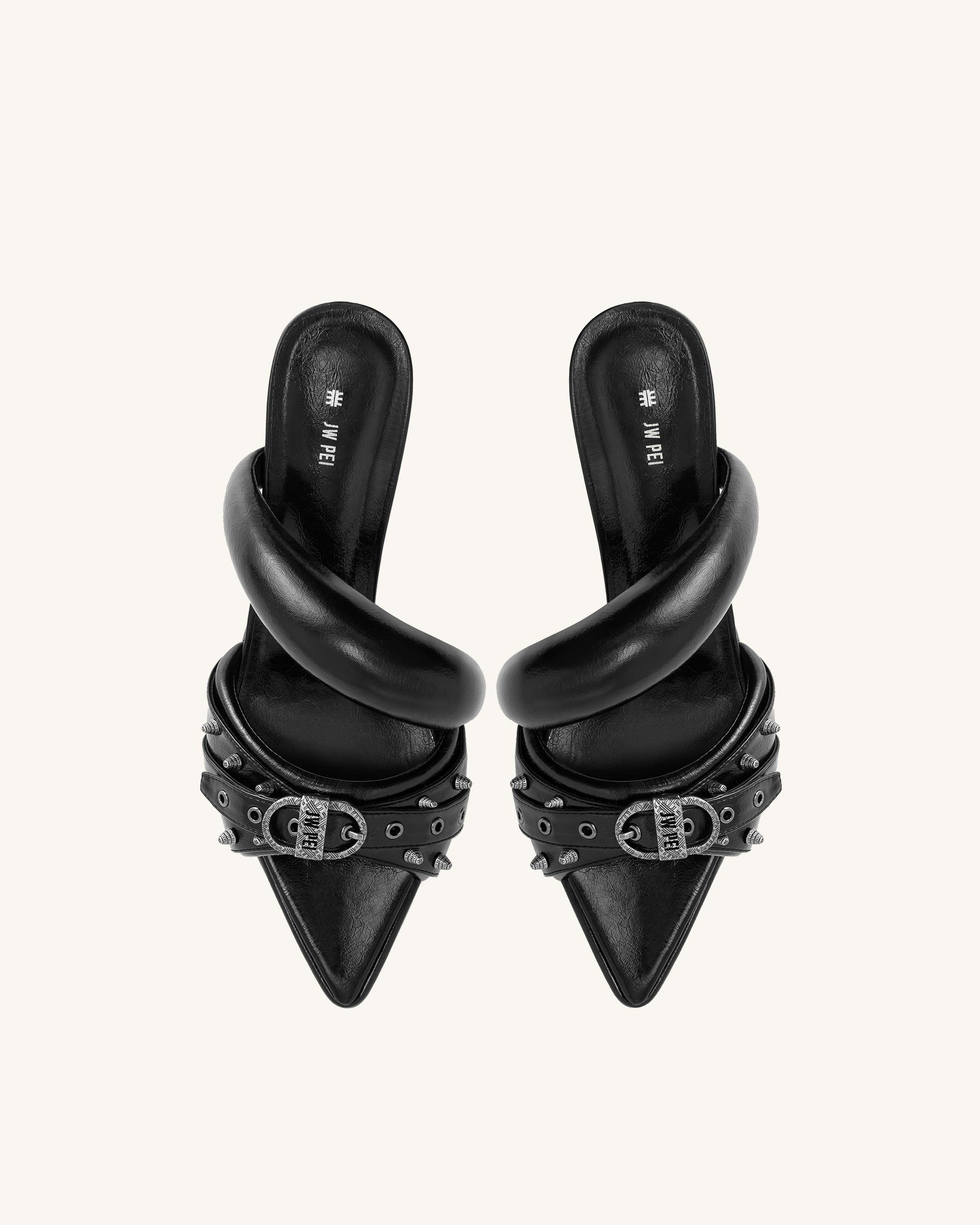 Sara Studded Mule - Black - Image 4