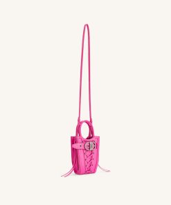 Alternative view of FEI Crushed Straps Phone Bag - Bright Pink