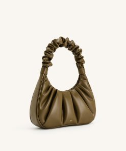 Alternative view of Gabbi Ruched Hobo Handbag - Dark Olive