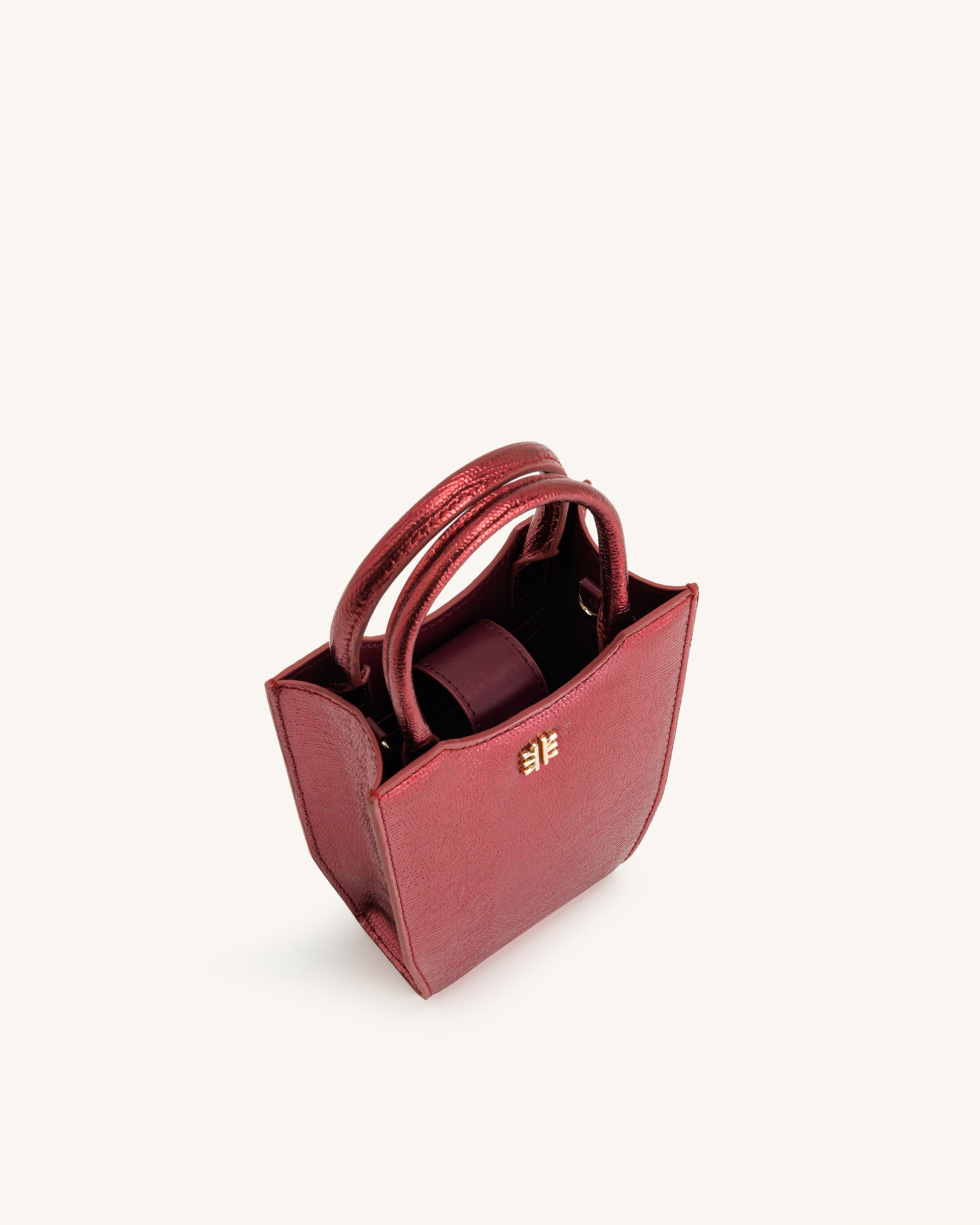 FEI Metallic Phone Bag - Red Ochre Lizard - Image 4
