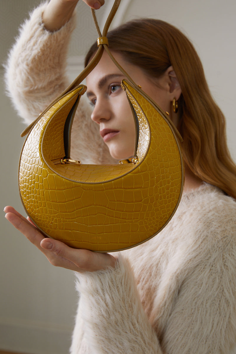 Rantan Bag - Yellow Croc - Image 6