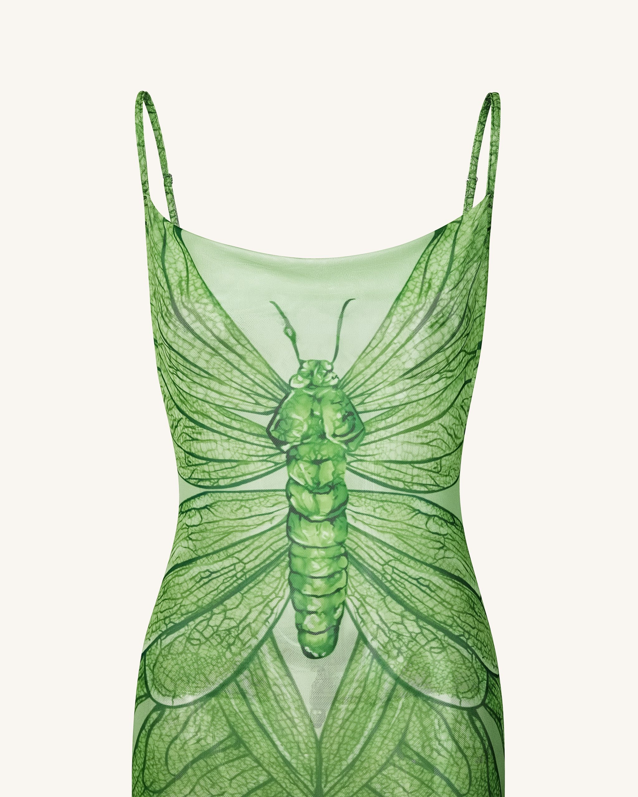 Dragonfly Totem Maxi Dress - Green - Image 5