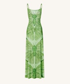 Alternative view of Dragonfly Totem Maxi Dress - Green