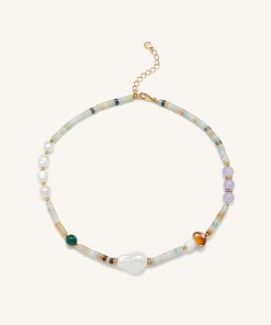 Amazonite Multi Beaded Mushroom Necklace